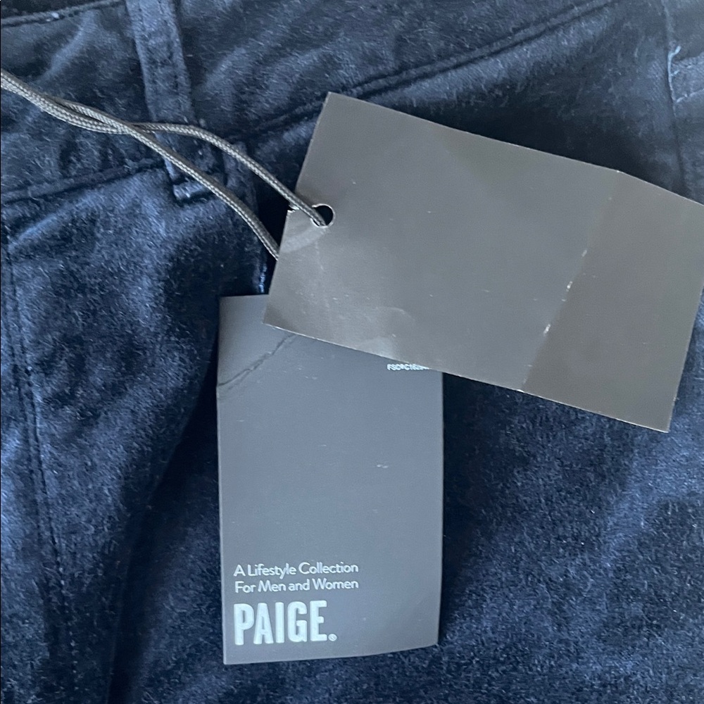 New PAIGE Derp Navy  Flare Women's Pants Jeans - Picture 10 of 15